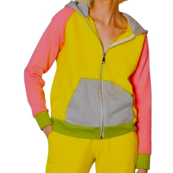 Le Superbe Freestyle Zip Up Hoodie Size Medium NWT Colorblock Multicolor - Picture 11 of 11